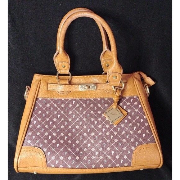 The Danbury Mint Initial Handbag " P' Satchel Double Handles MSRP $249 - Picture 1 of 12